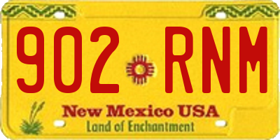 NM license plate 902RNM