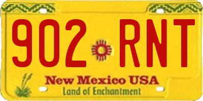 NM license plate 902RNT