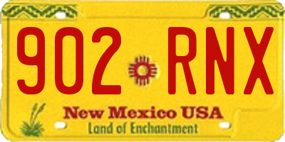 NM license plate 902RNX