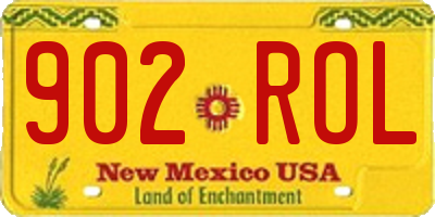 NM license plate 902ROL