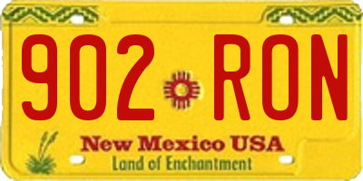 NM license plate 902RON