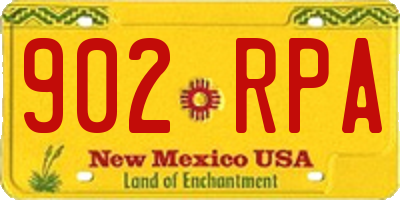 NM license plate 902RPA