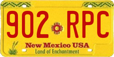 NM license plate 902RPC