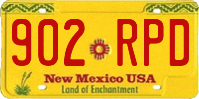 NM license plate 902RPD