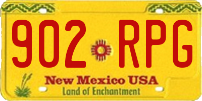 NM license plate 902RPG