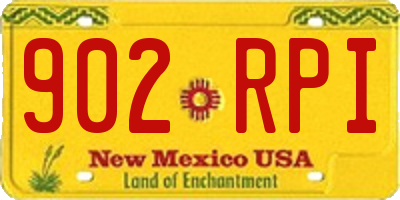 NM license plate 902RPI