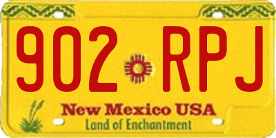 NM license plate 902RPJ