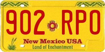 NM license plate 902RPO