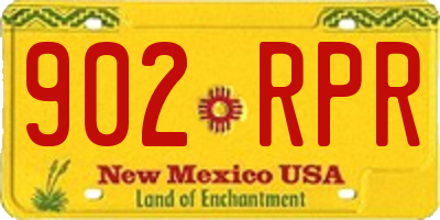 NM license plate 902RPR