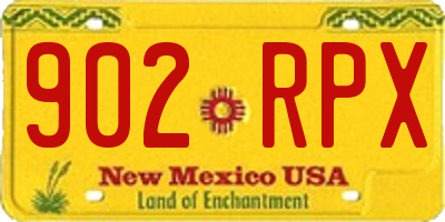 NM license plate 902RPX