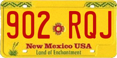 NM license plate 902RQJ