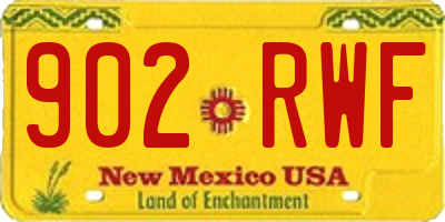 NM license plate 902RWF