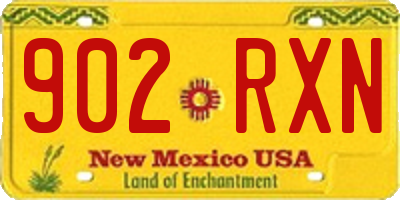 NM license plate 902RXN