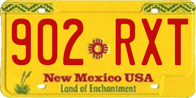 NM license plate 902RXT