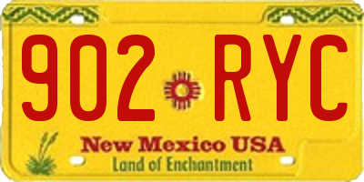 NM license plate 902RYC
