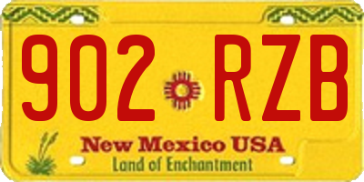 NM license plate 902RZB