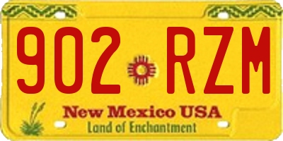 NM license plate 902RZM