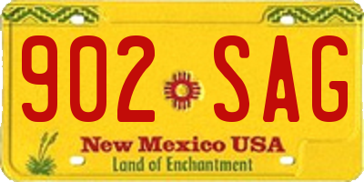 NM license plate 902SAG