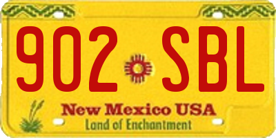 NM license plate 902SBL