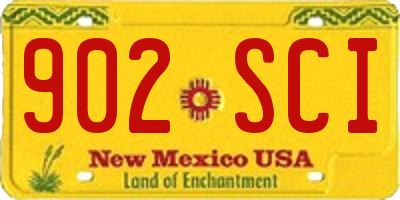 NM license plate 902SCI