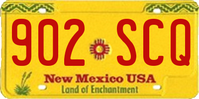 NM license plate 902SCQ