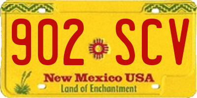 NM license plate 902SCV