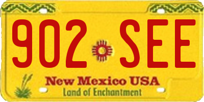 NM license plate 902SEE
