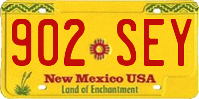 NM license plate 902SEY
