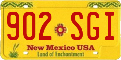 NM license plate 902SGI