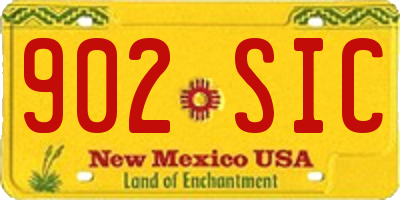 NM license plate 902SIC
