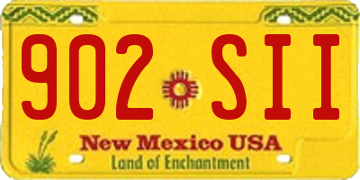 NM license plate 902SII