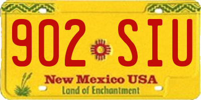 NM license plate 902SIU