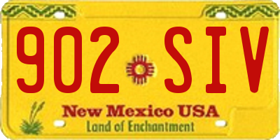 NM license plate 902SIV