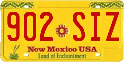 NM license plate 902SIZ