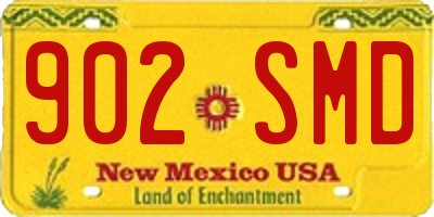 NM license plate 902SMD