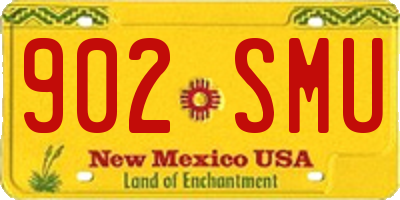 NM license plate 902SMU