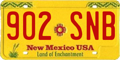 NM license plate 902SNB