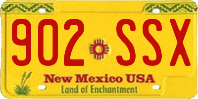 NM license plate 902SSX