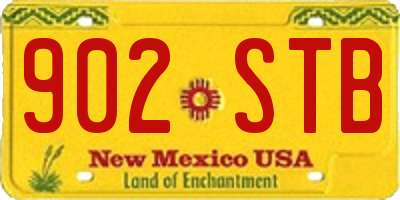 NM license plate 902STB