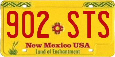 NM license plate 902STS