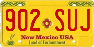 NM license plate 902SUJ