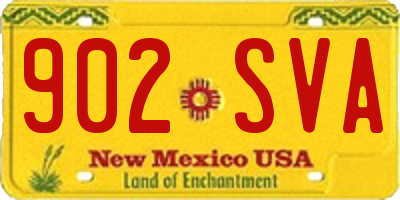 NM license plate 902SVA