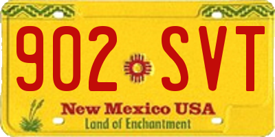 NM license plate 902SVT