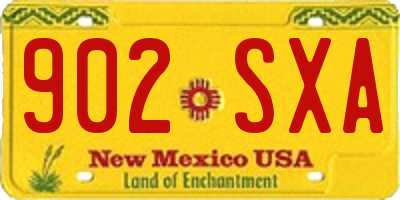 NM license plate 902SXA