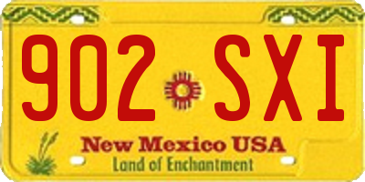 NM license plate 902SXI