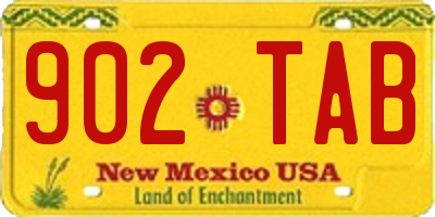 NM license plate 902TAB