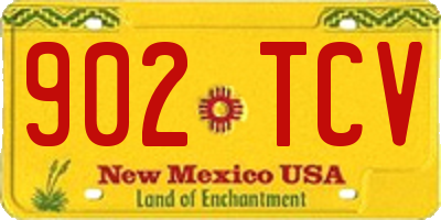 NM license plate 902TCV