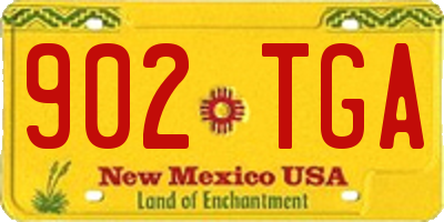 NM license plate 902TGA