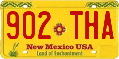 NM license plate 902THA