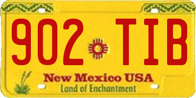 NM license plate 902TIB